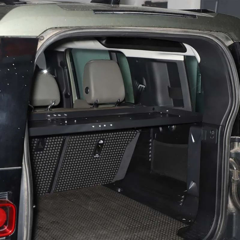 For Land Rover Defender 110 2020-2026 Aluminum alloy Car Trunk Cargo Luggage Multifunctional Shelf Storage Tray Rack Auto Parts