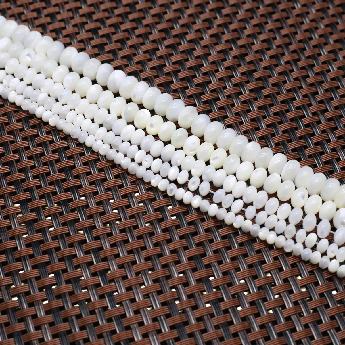 

Natural Shell Beads Abacus Shape White Shell Loose Spacer Beaded for Making DIY Jewerly Necklace Bracelet