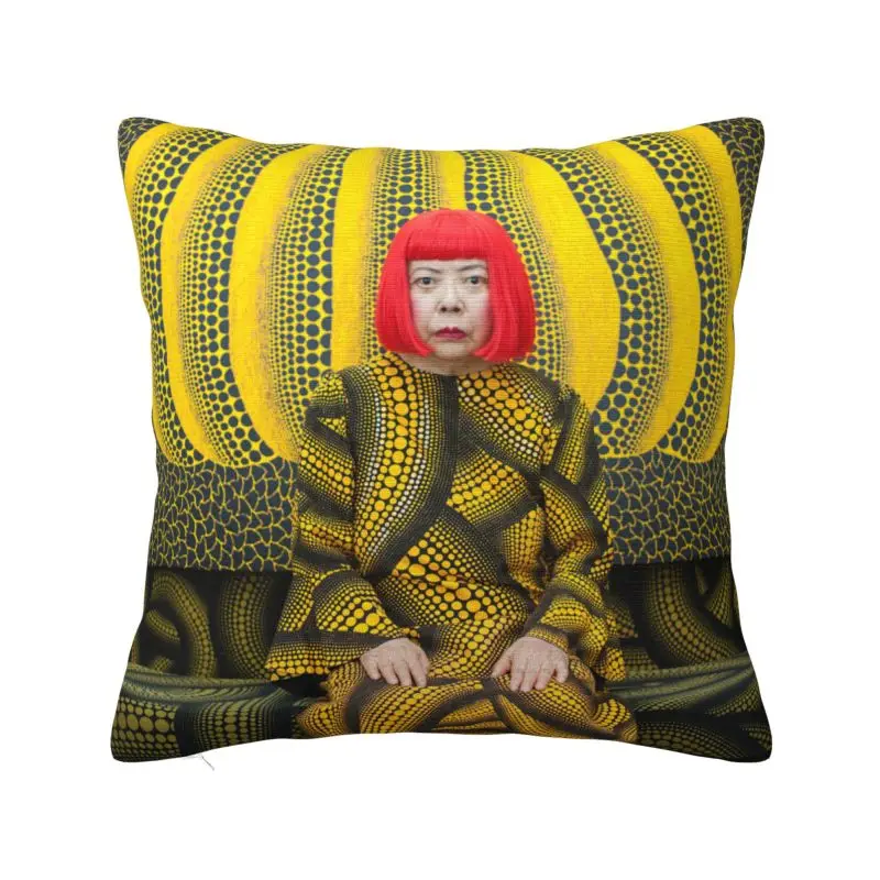 Custom Yayoi Kusama Nordic Pillow Cover Home Decor Pumkin Abstract Painting Car Cushion