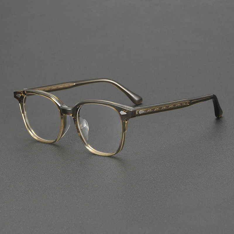 

Handmade Simple Optical Big Face Slimming Glasses Frames Fashion Square Acetate Eyeglasses Men's Spectacle Daily Eyewear