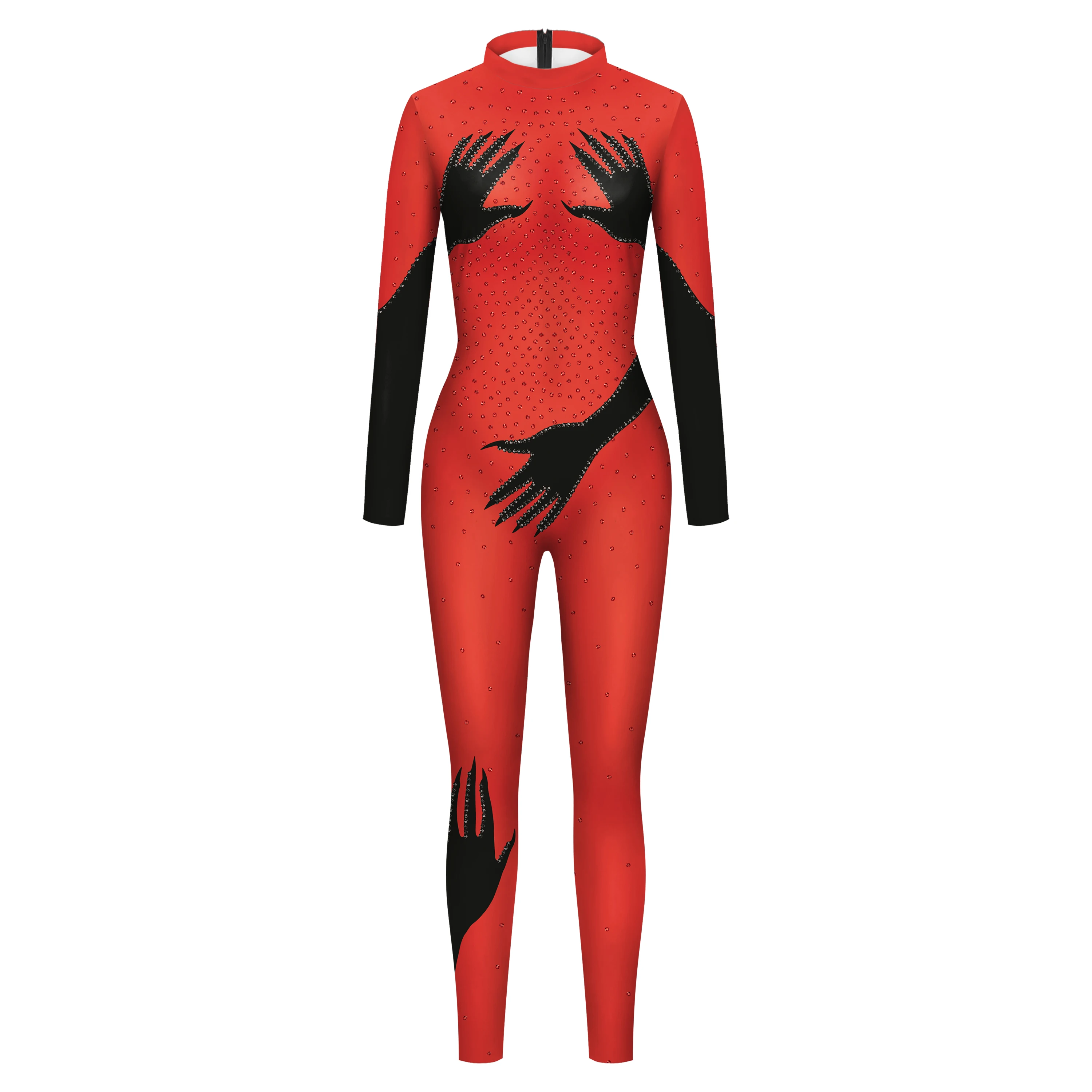 Zawaland tuta Costume Sexy donna Zentai Cosplay Halloween 3D stampato Catsuits abbigliamento Festival Party per tute per adulti