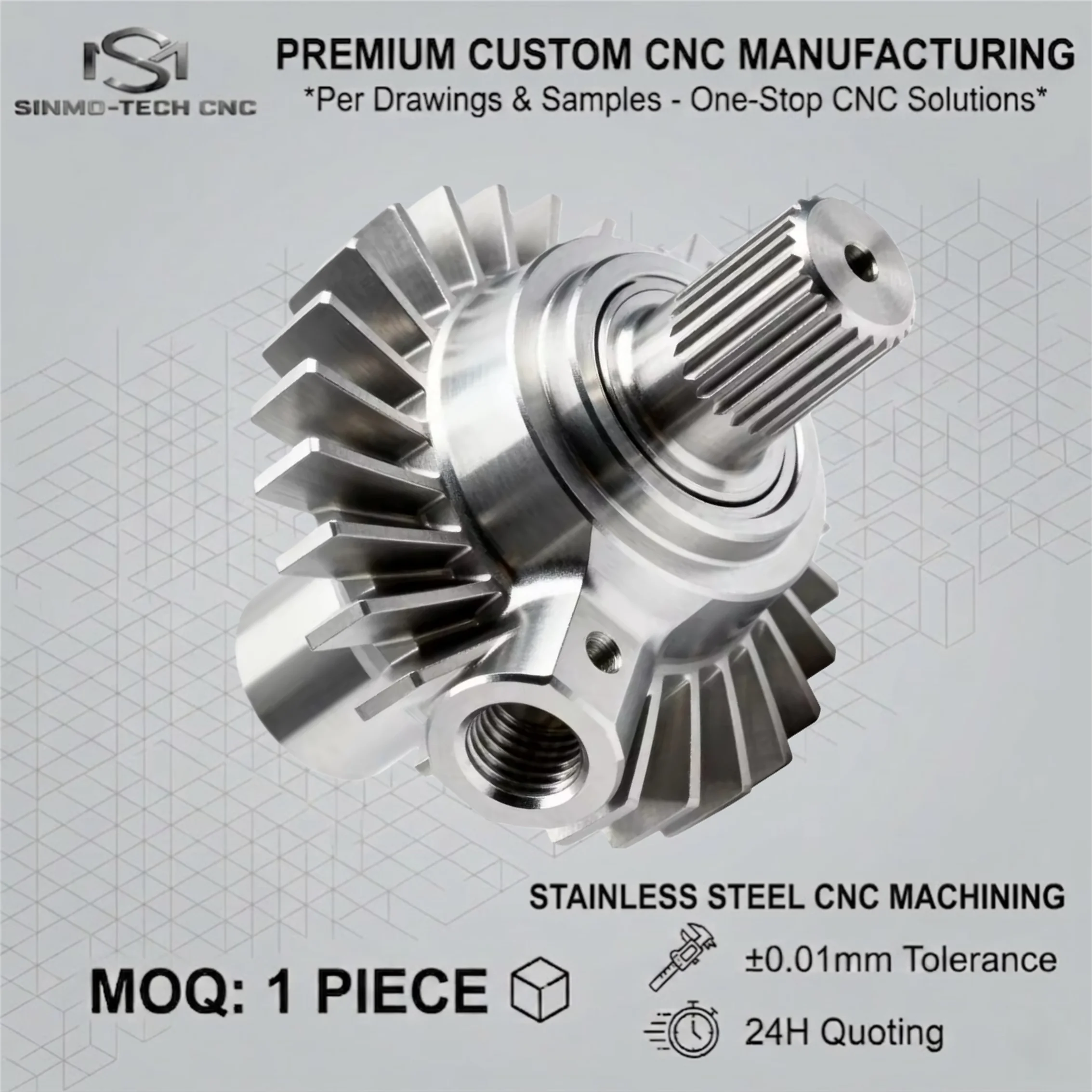 5-Axis CNC Machining Stainless Steel 304 316 Parts - High Hardness Precision Components - Industrial Grade Solutions