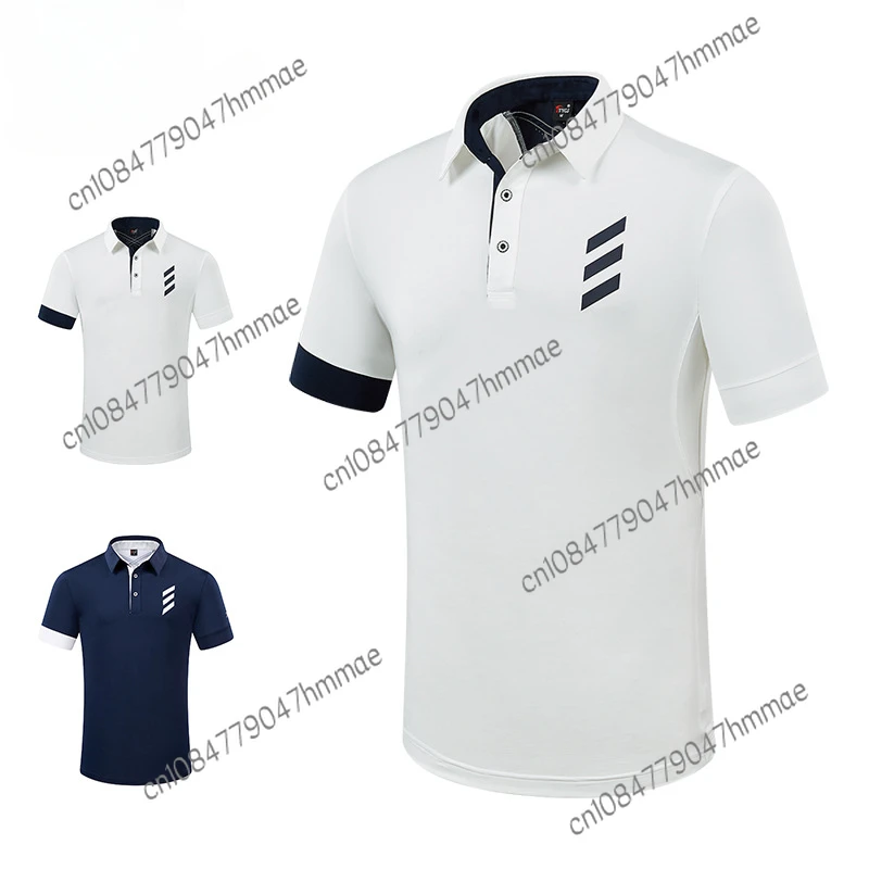 Breathable Quick-Drying Summer Golf Clothing Men's Short-Sleeved T-shirt Lapel Polo Shirt Sports Top Factory Wholesale