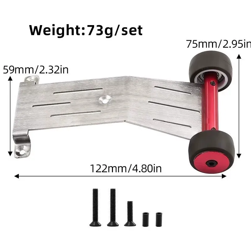 メタルウィーリーバー TRAXXAS ミニスラッシュ 4X4 108164-1 用、RC カー転倒防止、アルミニウム合金アップグレードパーツ