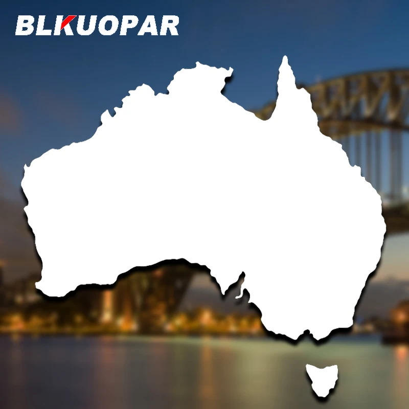 

BLKUOPAR Australia National Boundaries Silhouette Car Stickers Waterproof Sunscreen Decal Trunk Motorcycle Car Door Protector