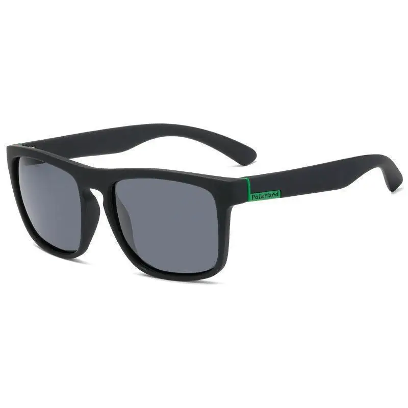 2PCS Fashion Square Polarized Sunglasses Men Vintage Plastic Male Sun Glasses Women Stylish Black Sport Shades UV400