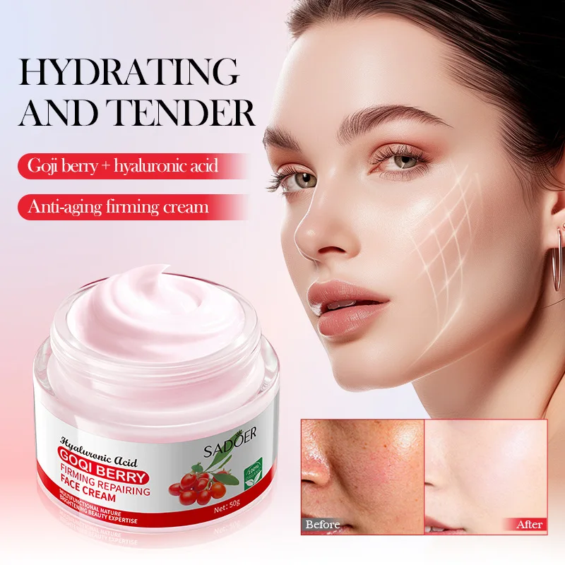 Creme Facial WolfBerryes com Essência de Goji Hidratante para Cuidados com a Pele 50g