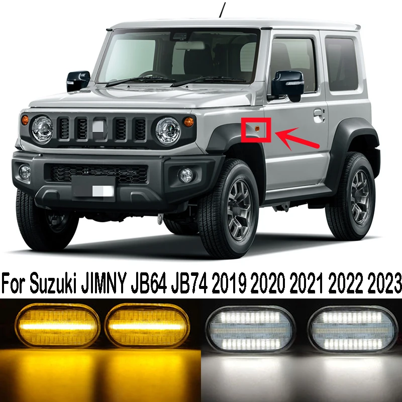 

For Suzuki JIMNY JB64 JB74 2019 2020 2021 2022 2023 Car Led Dynamic Turn Signal Running Light Signal Side Marker