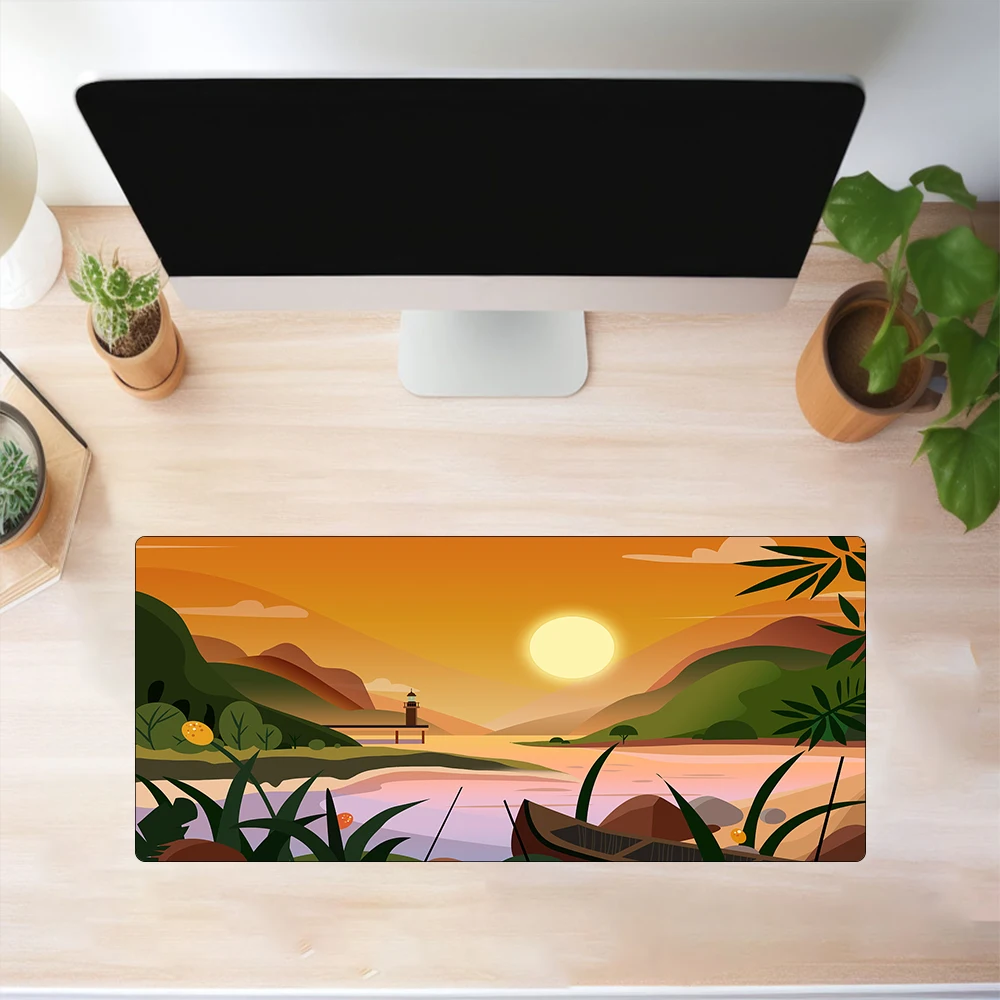 

Large Minimalist Sunset Gaming Desk Pad, XXL Sunset Gaming Mouse Pad, Gaming Desk Keyboard Decoration, Perfect Gift for Friends