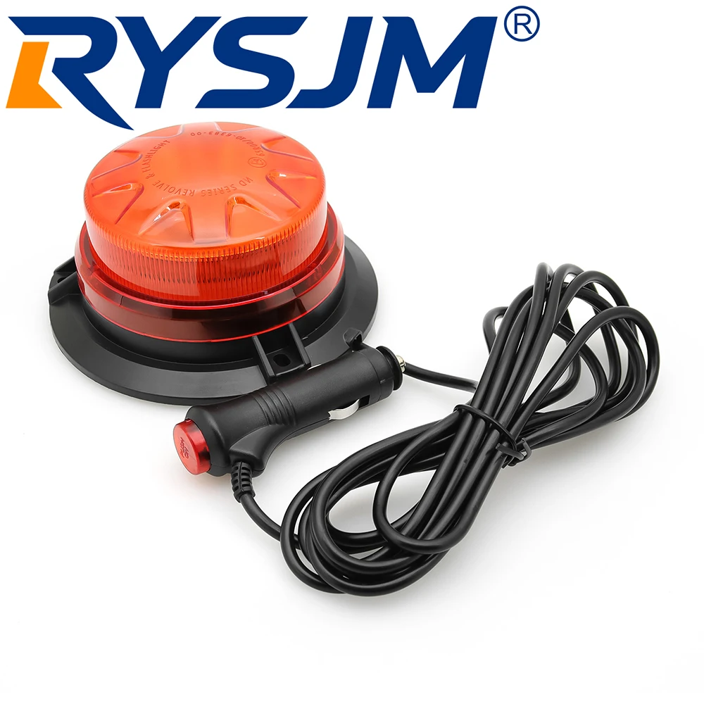 Orange LED Strobe Warning Light Car Beacon for Car Truck Roof Top Magnetic Base Security Auto 12V 24V Flashing Light Boat Part