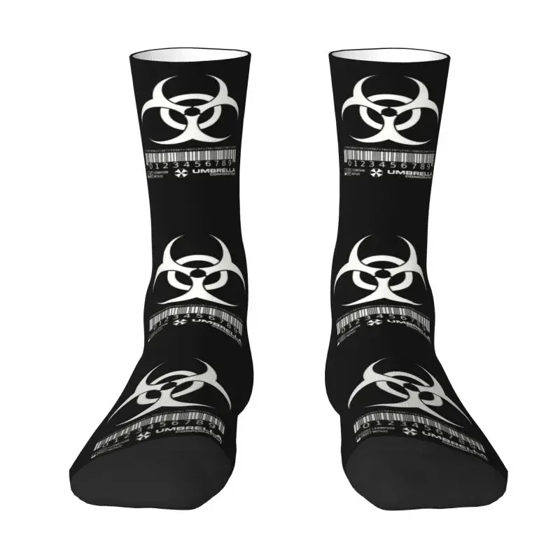 

Novelty Men's Umbrella Corporation Video Game Cosplay Dress Socks Unisex Warm Breathbale 3D Printed Crew Socks