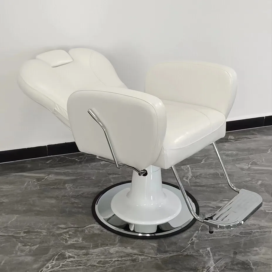 em-white minimalist barber chair modern folding professional aesthetic armchair height adjustable chaise barbier furniture-