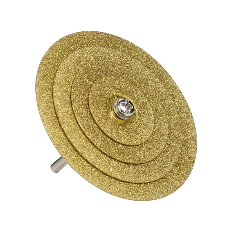 5 buah Set Mandrel pemotong berlian Mini & 3mm untuk alat putar Aksesori pisau gergaji bundar berlapis timah