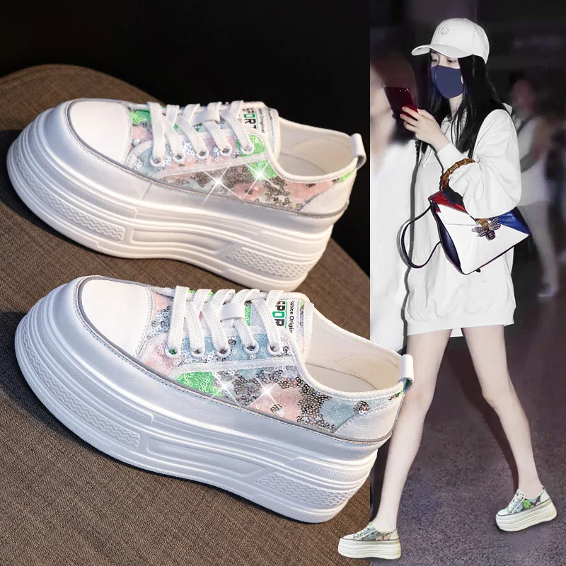 

Женские летние сандалии 8 см, на платформе, на танкетке с внутренней высотой, для отдыха, дышащие сетчатые массивные кроссовки, женские лоферы