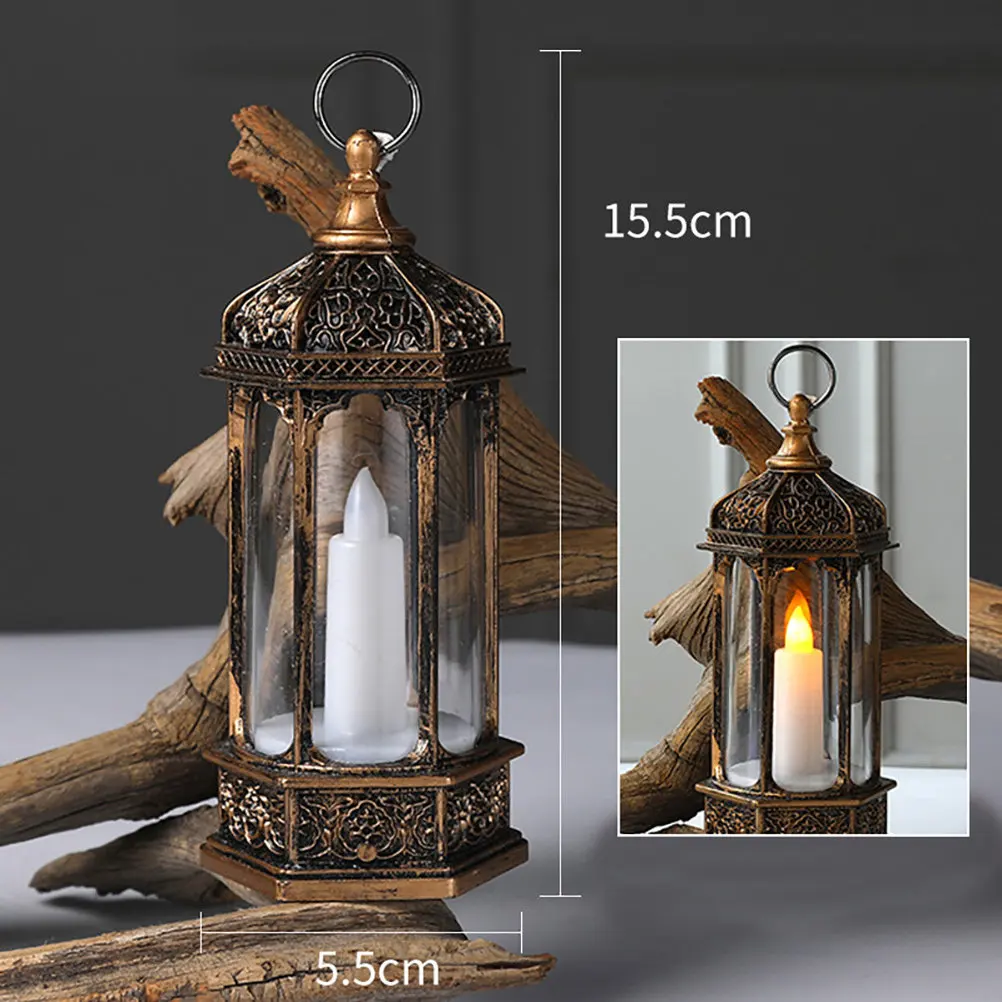 Decorative Wind Lantern Exquisite Light Adornment Design Hanging Wind Lantern for Christmas Festival Party Room Decor
