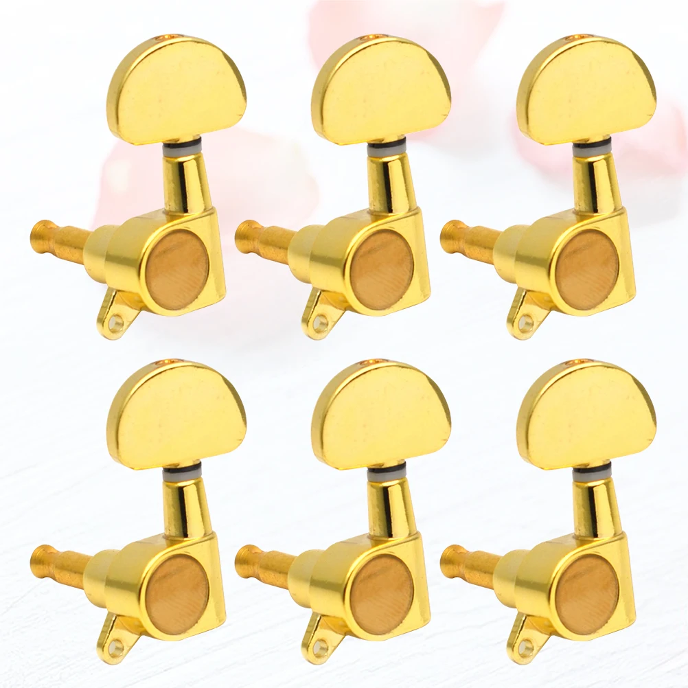 

6pcs Electric Guitar Tuning Pegs Professional Locking Machine Heads for Acoustic Bass String Fixing Sound Improvement Durable