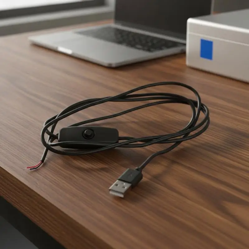 With Switch ON/OFF Male To Female 2M USB Cable Cords Inline Extension Toggle For LED Strip Tape Lamp USB Port Cord Power Line