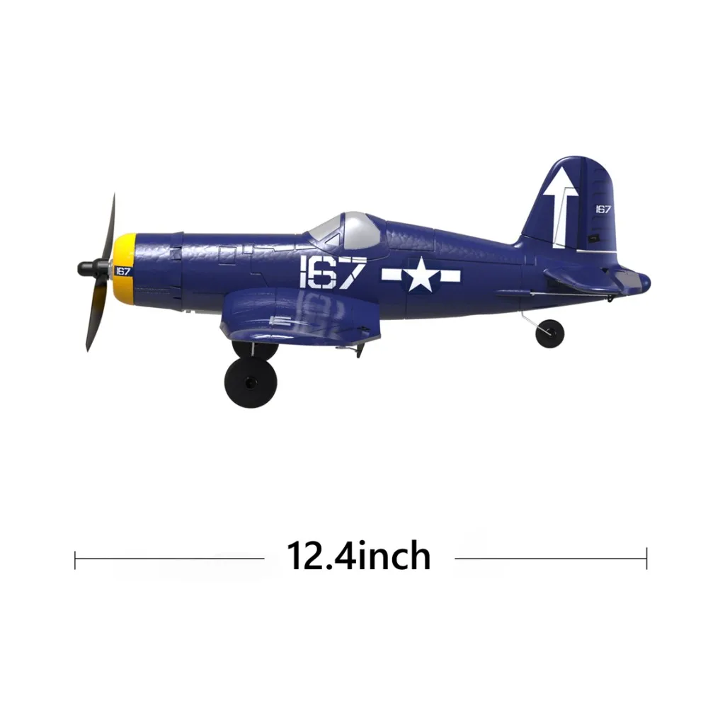 Mini f4u v2 epp 400mm Flügels pann weite 2,4g 6-Achsen-Kreisel One Key Return Kunstflug-Innen-RC-Flugzeug trainer Starr flügel bnf/rtf