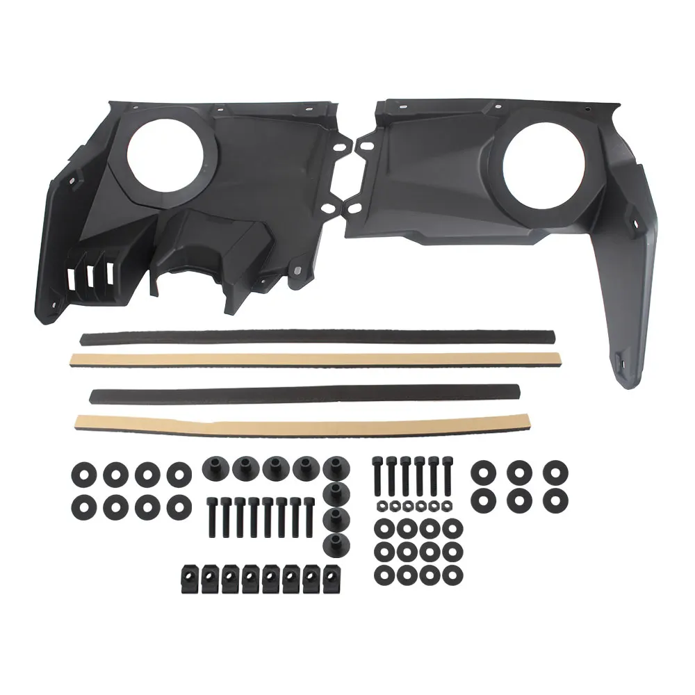 ملحقات UTV مقاس 6.5 بوصة لوحة مكبر صوت أمامية سوداء مجموعة أدوات ستيريو لـ Can-Am Maverick X3 XDS XRS MAX Turbo R DS RS 2017-23