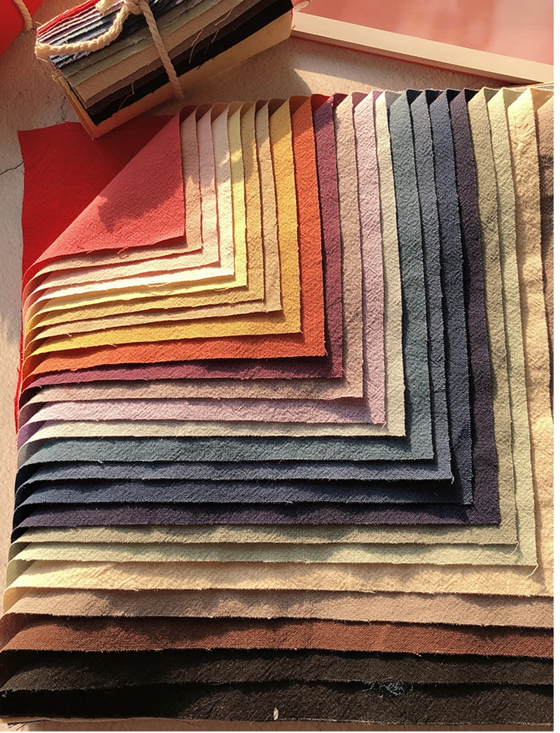 25*25cm 25pcs Retro Yarn Dyed Japanese Fabric Handmade DIY Patchwor100% Cotton Fabric for Sewing Doll Clothes Quilt Cloth Bundle