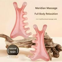 Gifts 4-in-1 Massage Comb Multifunctional Scraping Head Head Meridian Combs Facial Muscle Pulling Beauty Tools
