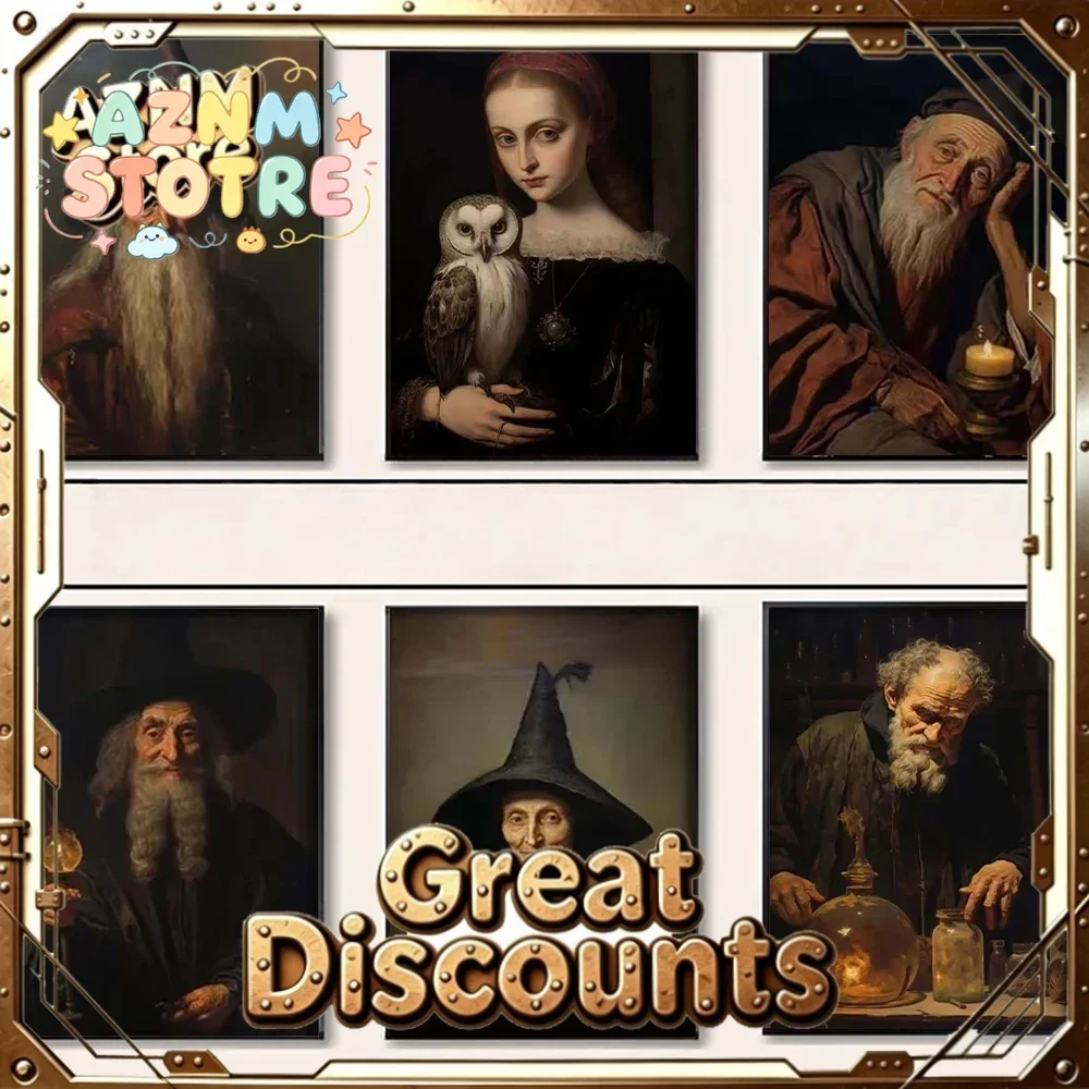 Dark Academia Art The Witch Wizard Poster Prints For Living Room Home Decor Gothic Magic World Canvas Painting Wall Art