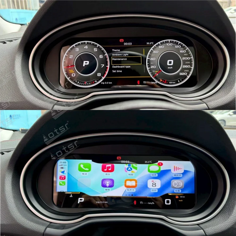 For Audi Q2 2016~2023 Carplay Virtual Cockpit Speed Meter LCD Digital Cluster Instrument Panel Car Multimedia Dashboard