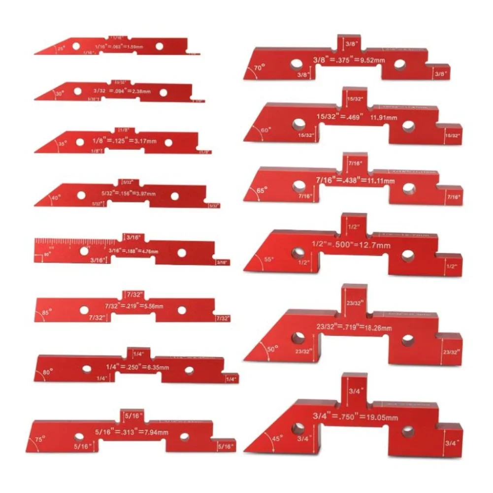 Table Setup Blocks Aluminum Alloy Set up Bars for Router Bit Height Milling Thickness Depth and Angle Adjustment