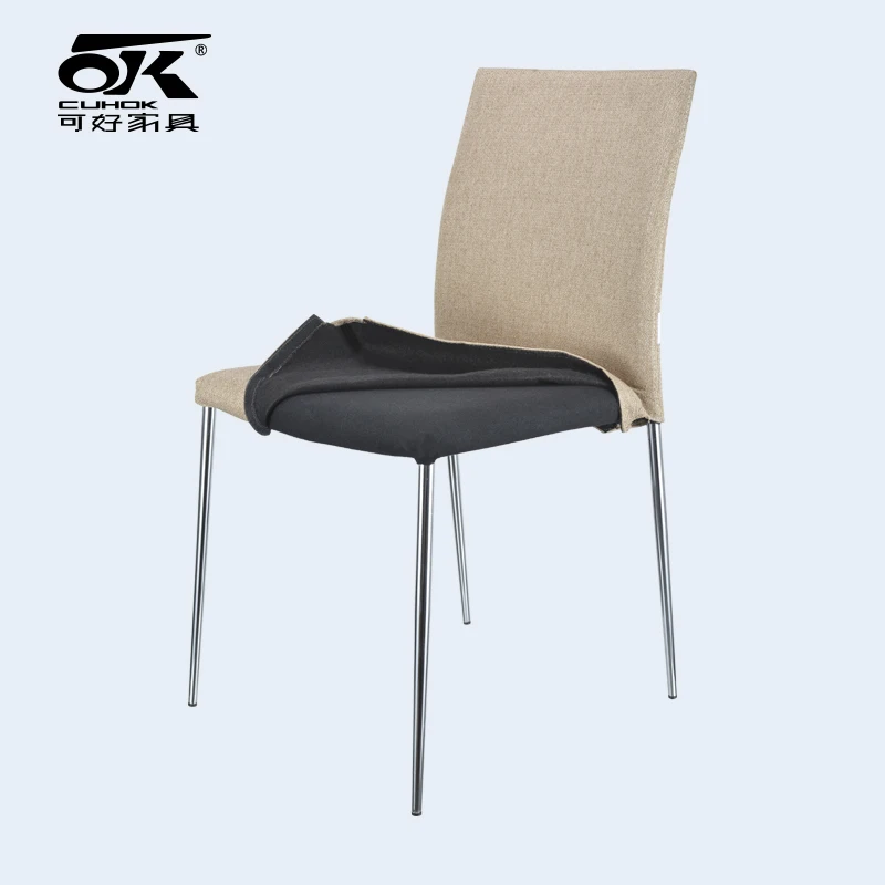 ZL Stackable Home Dining Chair Creative Dining Table Chair Hotel Chair Comfortable Stainless Steel