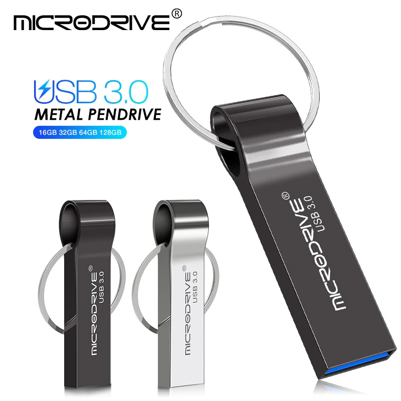 Memoria flash USB 3.0 de metal, 128GB, 64GB, 32GB, memoria USB de alta velocidad, USB3.0 Stick Cle, memoria USB