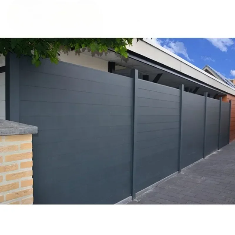 aluminum black metal fencing modern design aluminum slate fencing good quality aluminum slat fence