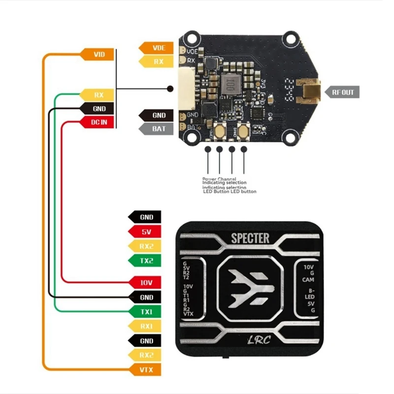 For HGLRC 1.2G 1.6W VTX 9CH 1600Mw Switchable NTSC Or PAL FPV Transmitter Module For RC FPV Long Range Drone