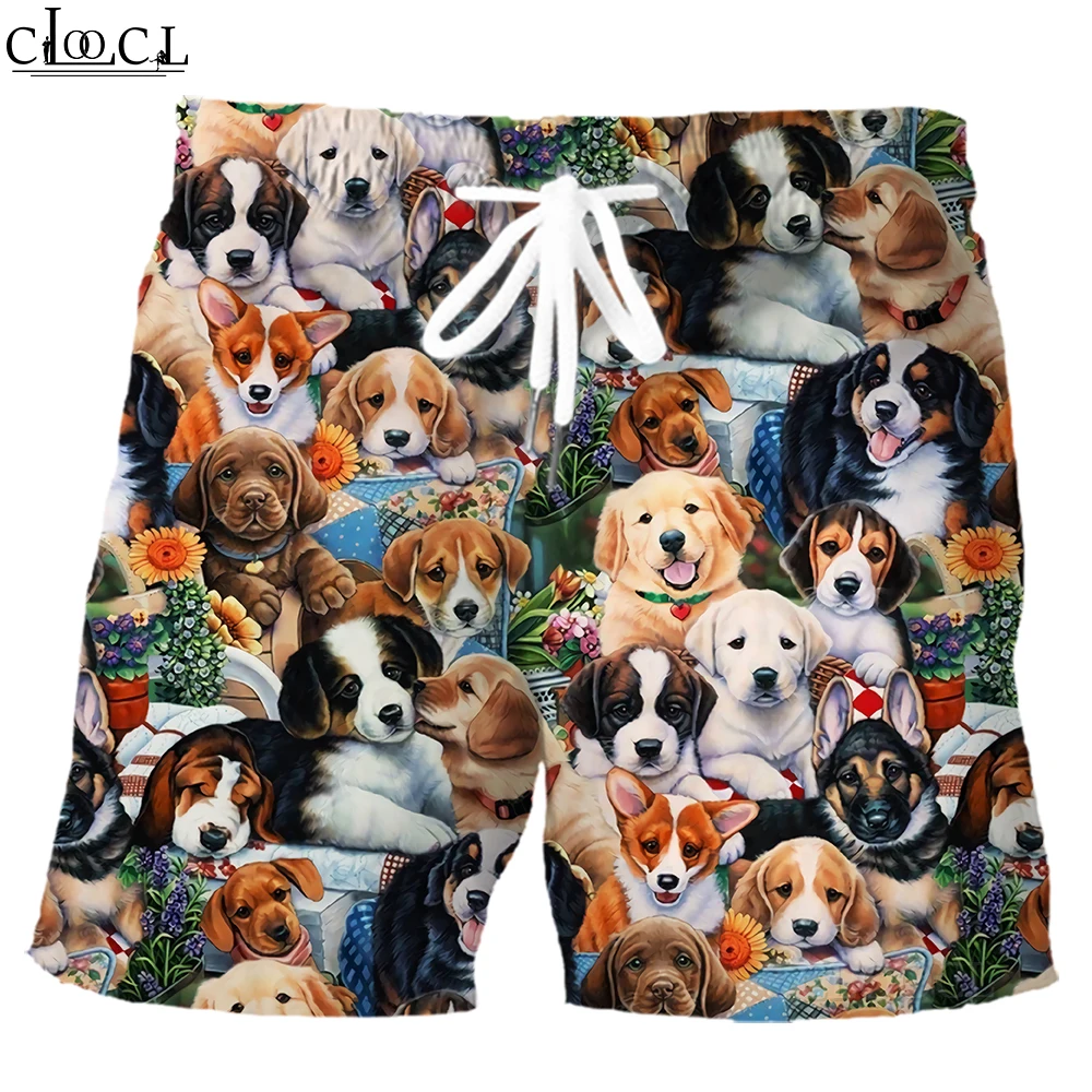 

HXFashion Shorts Funny Animals Dogs 3D Printed Casual Pants Elastic Pockets Sports Shorts Men Clothing Dropshipping