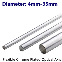 Linear Shaft for CNC 3D Printer Parts Flexible Chrome Plated Optical Axis Unhardened 4mm 5mm 6mm 7mm 8mm 10mm 12mm 13mm-35mm