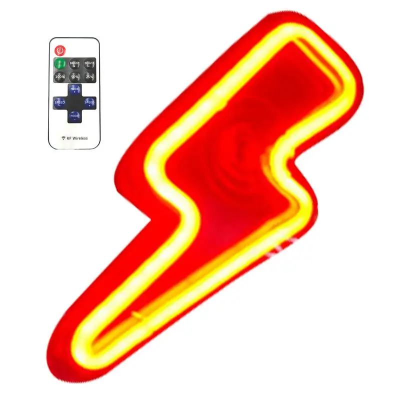 

Car LED Atmosphere Lights Neon Bolt Sign Car Mood Lighting Auto Ambient Lighting Ornament Car Accessories Interior For