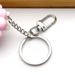 6-24Pcs Metal Keychain Door Buckle Pendant Key Ring Chain Buckle  Catapult Buckle DIY Jewelry Toy Pendant Making Found Wholesale