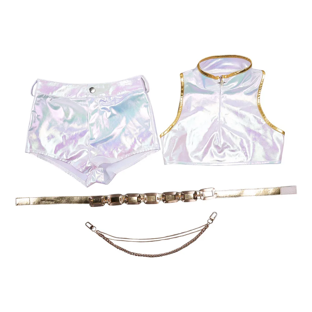 Kids Girls Demon Hunter of KPop Cosplay Rumi Children Top Pants Clothes Outfit Suits Party Disguise Halloween Costume Carnival