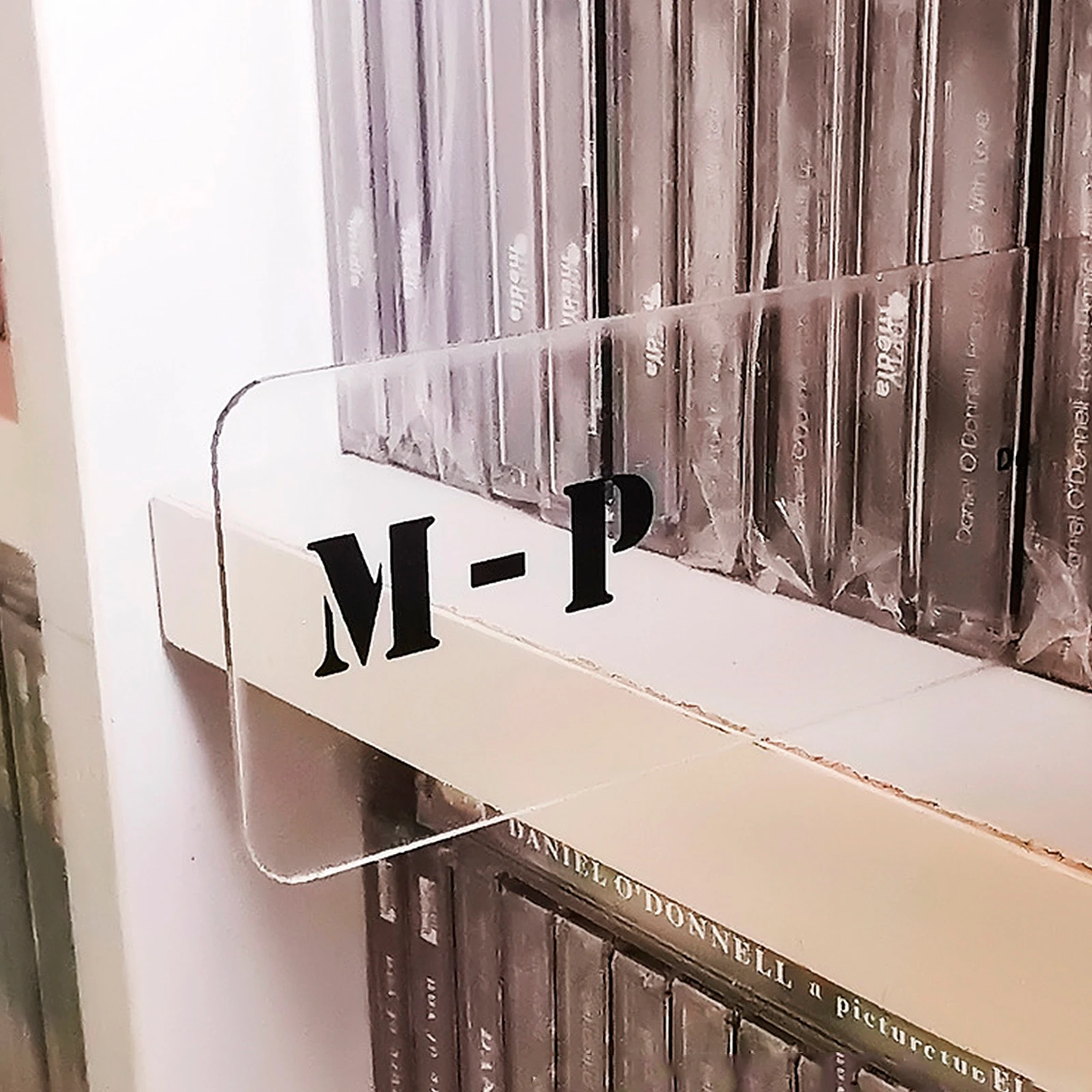 

6Pcs Premium Acrylic Divider Card Letter Classification Design Exquisite Workmanship Record Dividers Disc Divider Card