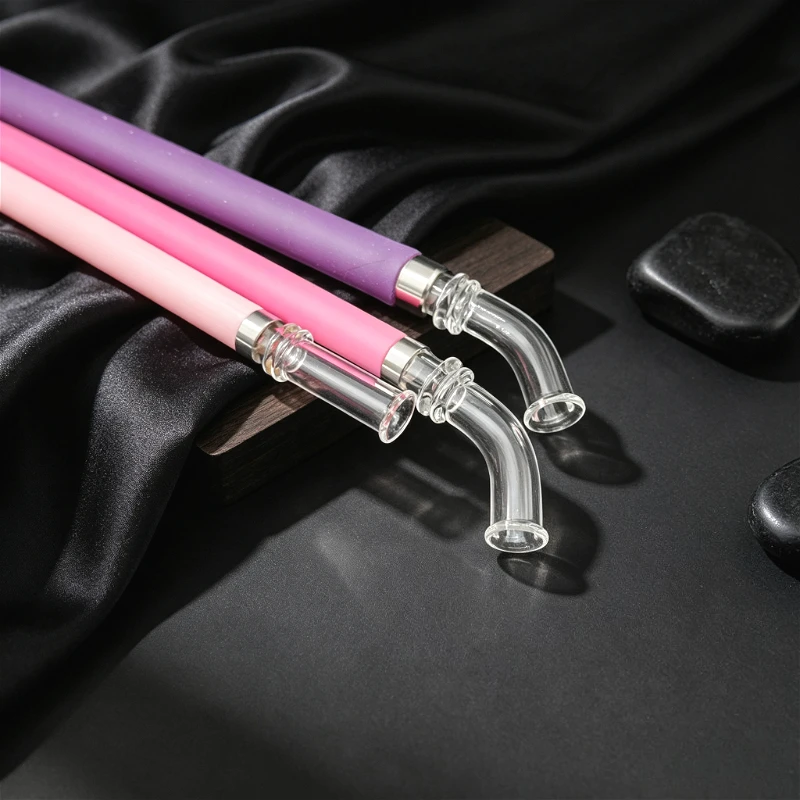 1PC 510/810 Drip Tip Stainless Steel Glass Long Straight Curved Mouthpiece Straw Joint - view 4