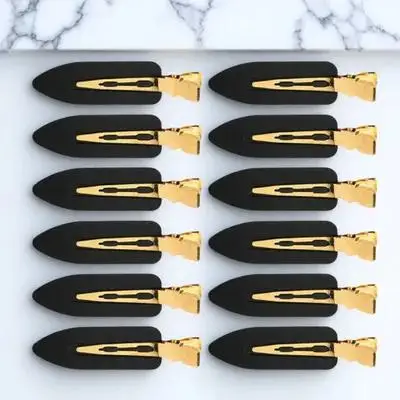 

12Pcs Makeup Hair Clips No Crease Design Smooth Surface Lightweight Clips for Styling Sectioning All Hair Types Daily Use