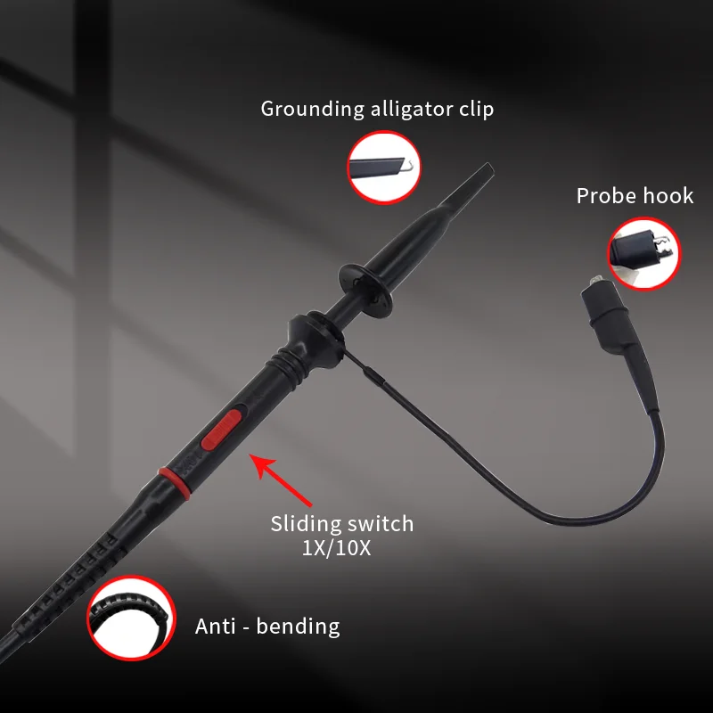 ZOYI راسم الذبذبات التحقيق عدة 1X 10X عالية الدقة راسم الذبذبات محلل التمساح كليب التحقيق موصلات الاختبار