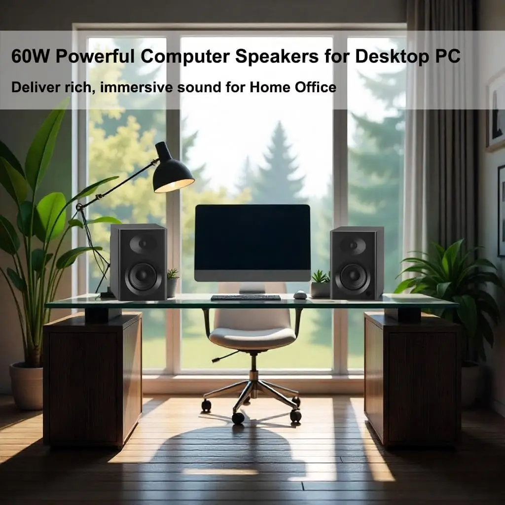 High-Output Stereo Desktop Speakers 6