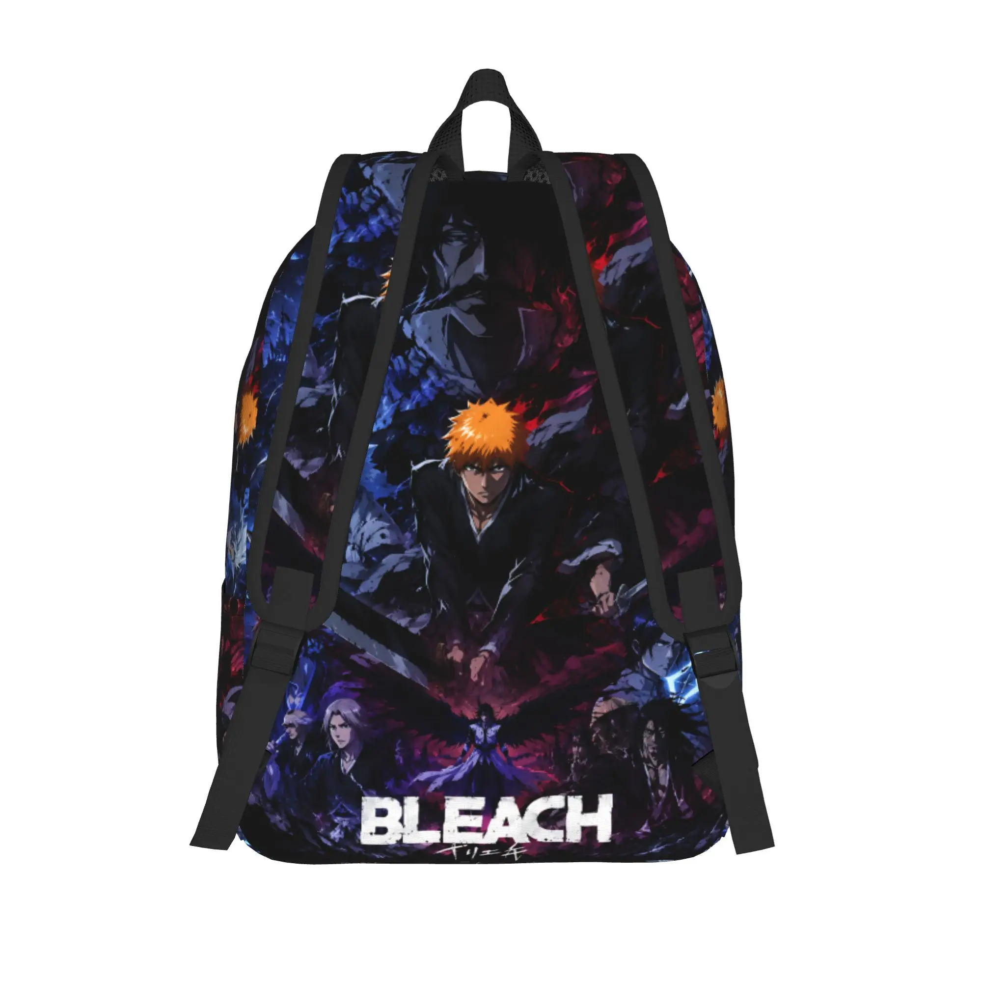 Fashion Bleach Anime Backpack  Mochilas Solid Outdoor Retro Washable Rucksack