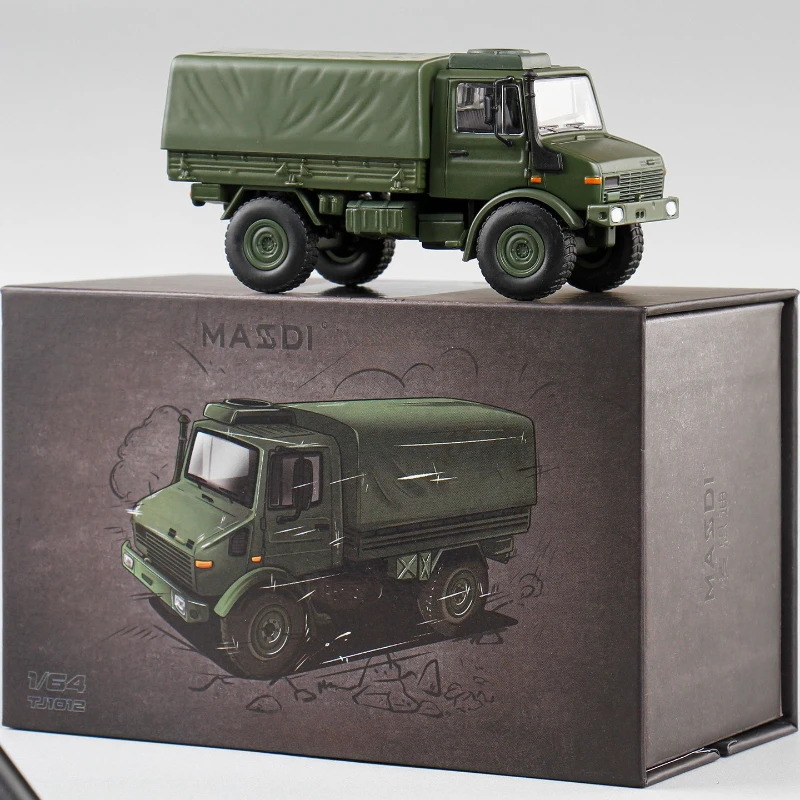 

Diecast 1:64 Unimog U1300L Off-road Camper Rescue Truck Model Metal Diecast Toy Vehicle Collection Miniature Voiture Home Decor