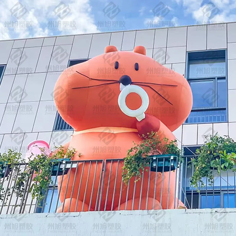 Inflatable bubble-blowing squirrels with blowers, animal-based air models, outdoor activity decoration props
