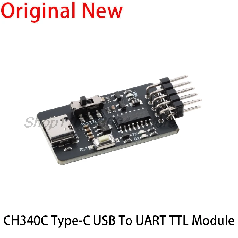 CH340C CH340 Type-C USB إلى UART TTL وحدة 4Pin محول المنفذ التسلسلي STC ISP متحكم مبرمج تلقائي بداية باردة #1