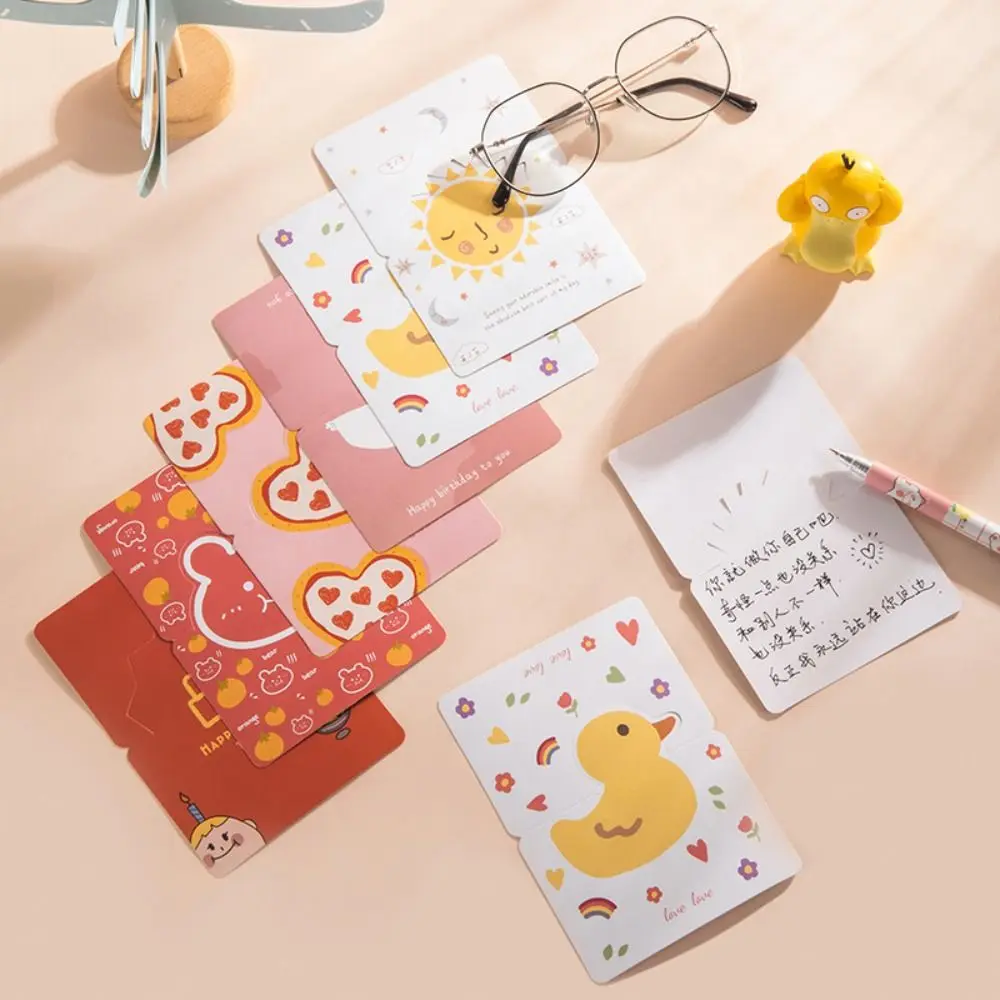 10pcs Invitation Greeting Cards Happy Birthday DIY Decoration Message Card Blank Folding Card