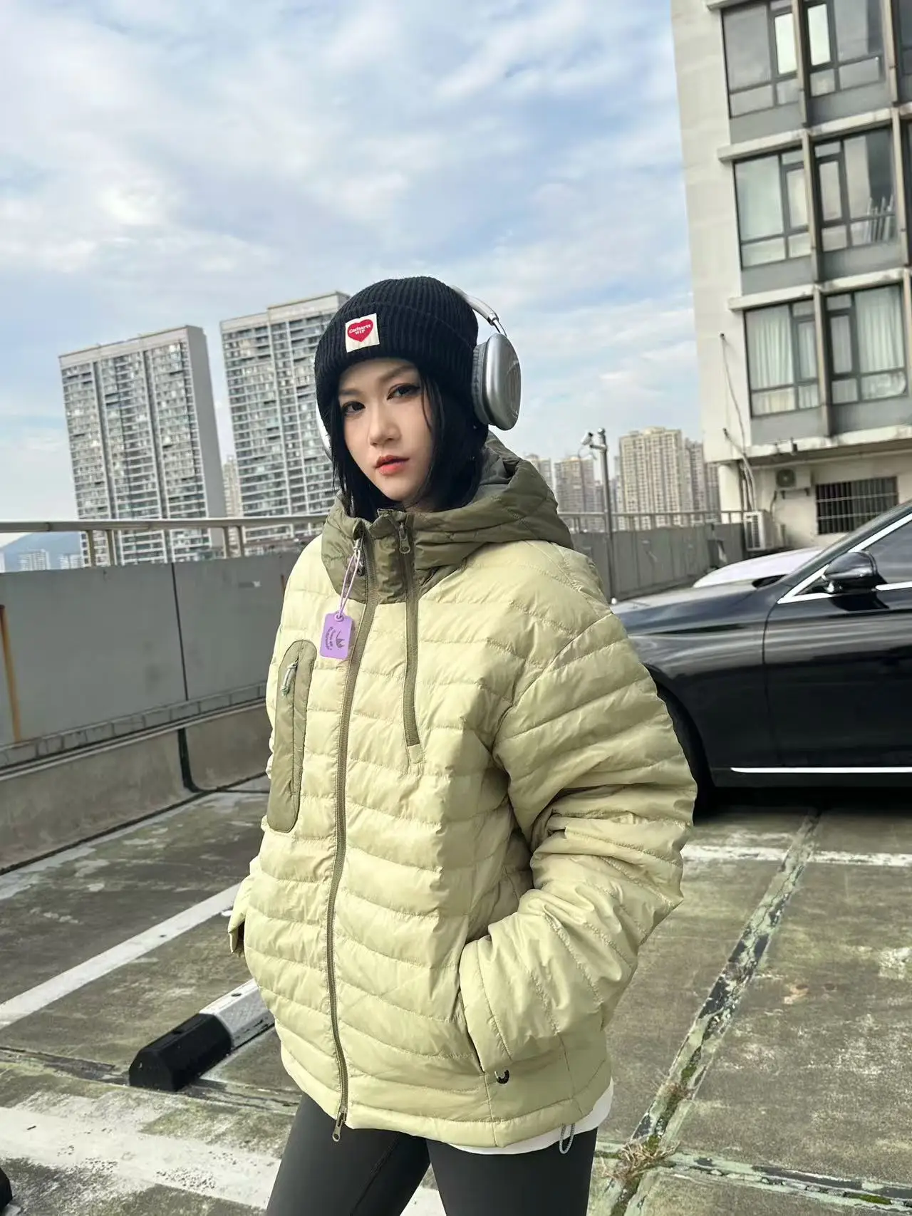 

Outdoor Lightweight Breathable White Du down Inner Rib Cage Anti-Down Comforter Commuting ex Jaet Detachable Sve