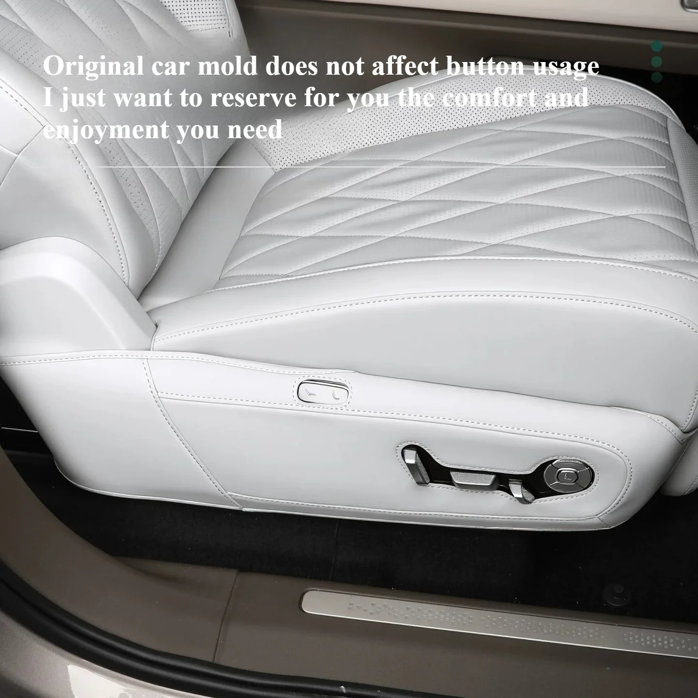 For Volkswagen ID. Era 9X First Row Seat Both Side Button Protective Pad Leather Seat Adjustable Button  Protector Accessories
