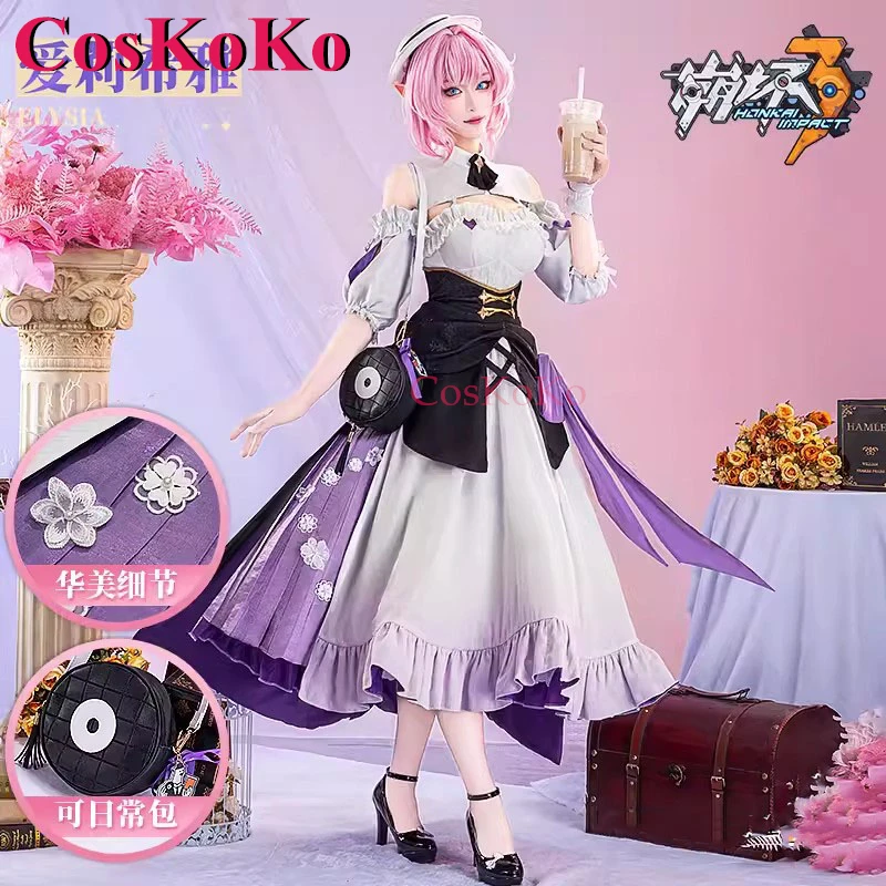 

CosKoKo Elysia Cosplay Game Honkai Impact 3 Costume Sweet Memories Elegant Lolita Dress Halloween Party Role Play Clothing New